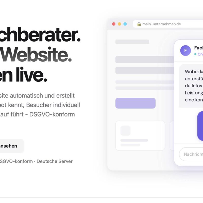 DSGVO-konforme KI-Chatbot Lösung von Fachagent.com