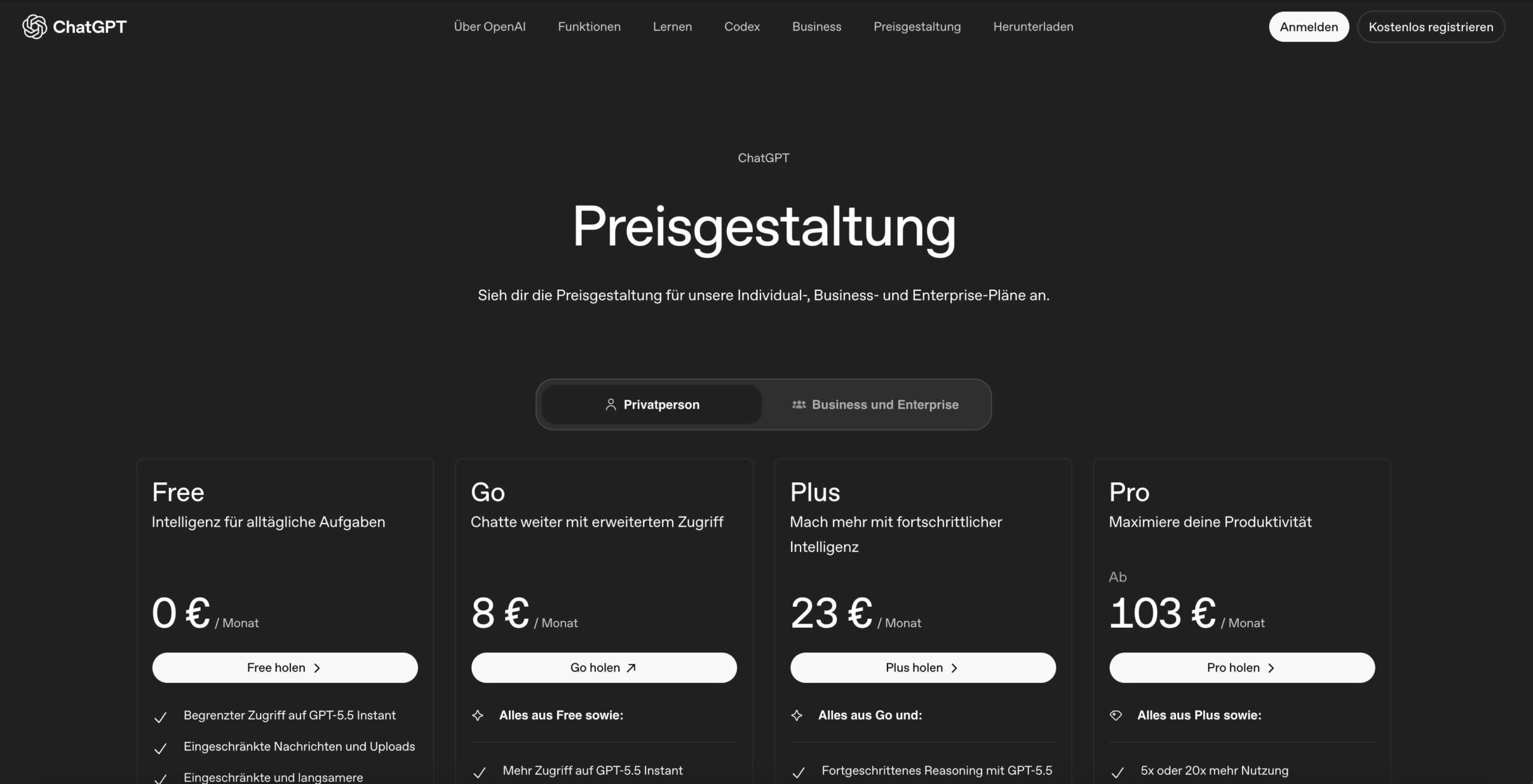 ChatGPT sicher nutzen: Preise und Pläne von ChatGPT sowie die abgeschlossenen Verträge sind hier zentral